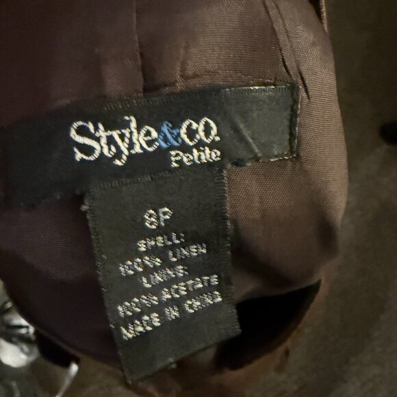 Style & Co. Women's Brown Button Down Jacket - Picture 6 of 6